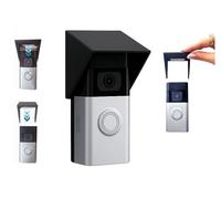 Video Doorbell Rain & Sun Cover Compatible with Ring Battery Doorbell 3, 3 Plus, 4, and Battery Doorbell Plus - Weatherproof Anti-Glare Protective Housing - Durable Round Black Cover Only