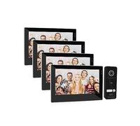 Video Doorbell, TUYA Video Doorphone Doorbell Intercom 7 Inch 1080P Touchscreen Monitor WithWired Camera APP/Swipe Card Unlock Night Vision(4M1D)