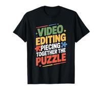 Video Editing Piecing Together The Puzzle, Film Editor T-Shirt