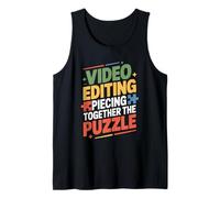 Video Editing Piecing Together The Puzzle, Film Editor Tank Top