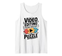 Video Editing Piecing Together The Puzzle, Film Editor Tank Top