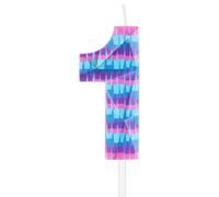 Video Game 1st Birthday Candles,1st Birthday Decorations for Boy Girl,Purple Blue Number 1 Candle for Cake,Hot Gaming Candles Cake Topper Video Game Themed Decorations for Kids Birthday Party Supplies