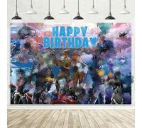 Video Game Backdrop, 5x3FT Birthday Party Decorations Photography Theme Party Supplies Backdrop, Happy Birthday Banner Background for Kids Boys Girl
