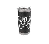Video Game Body By Controller Workout Humor Gamer Dark Stainless Steel Insulated Tumbler
