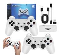 Video Game Console, 80s 90s Games Consoles with Integrated 64GB Card, 3D 9000 Games, Classic Super 2.4G Wireless USB Plug and Play TV Stick with 2 4k Game Controllers