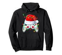 Video Game Controller Christmas Pajamas Santa Gamer Boys Pullover Hoodie