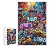 Video Game Controllers in A Fantasy World: Winter Activity Gift, 1000 PCS Decorative Jigsaw for Grown-Ups; for Shared Table Time