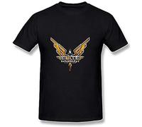 Video Game Elite: Dangerous Logo Pullover Men's Crewneck T-Shirt Short Sleeve Top Unisex Pure Cotton Tee Black L