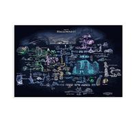 Video Game Hollow Knight Map of Hallownest Poster Canvas Poster Wall Art Decor Print Picture Paintings for Living Room Bedroom Decoration Unframe-style 24x36inch(60x90cm)