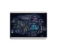 Video Game Hollow Knight Map of Hallownest Poster Retro Poster Metal Tin Sign Chic Art Retro Iron Painting Bar People Cave Cafe Family Garage Poster Wall Decoration 12x16inch(30x40cm)