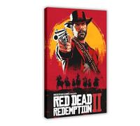 Video Game Poster RDR2 Red Posters Dead Redemption 2 Arthur Morgan Western Adventure Game 2 Canvas Poster Bedroom Decor Landscape Office Room Decor Gift 12x18inch(30x45cm)