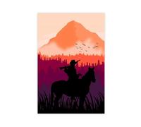 Video Game Poster RDR2 Red Posters Dead Redemption 2 Arthur Morgan Western Adventure Game 7 Canvas Poster Wall Art Decor Print Picture Paintings for Living Room Bedroom Decoration 08x12inch(20x30cm)