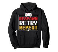Video Game Respawn Retry Repeat Gaming Life Pullover Hoodie