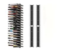 Video Game Storage Wall Mount 4-Pack, Heavy Duty Metal Holds 72 Discs, Space Saving DVD Game Organizer Rack for PS Xbox Switch Blu-ray in Game Room Living Room