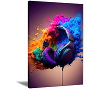 Video Game Wall Art Gaming Poster Modern Colorful Gaming Posters Headphone Pictures Wall Decor Game Controller Wall Art Canvas Game Room Painting Cool Posters for Boy Room Wall Decor Video Game Canvas