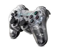Video-Game Wireless Dual Shock Gamepad Transparent Hand Controller for So&ny PS3 for Pl&ay&st&at&io&n 3 Console Si&xa&xi&s Joystick Remote(1pair)