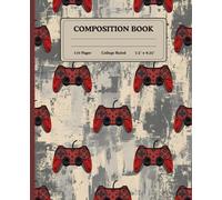 Video Gamer Composition Notebook - Cute Vintage Game Controller Design | For Kids, Teens, Boys & Girls | 7.5" x 9.25", 110 College-Ruled Pages, Paperback