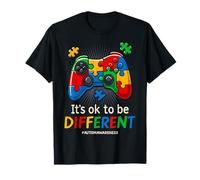 Video Gamer It's Okay to Be Different Autism Awareness T-Shirt