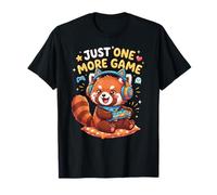 Video Gaming Just one More Game Gaming Red Panda T-Shirt
