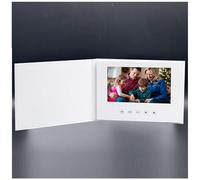 Video Greeting Card with 5“ LCD Screen, Auto-Play Business Video Brochure with Vertical Screen for Phone Videos, Video Album Book for Birthday Wedding Halloween Christmas, 4Gb, 2-3 Hours Play-Black