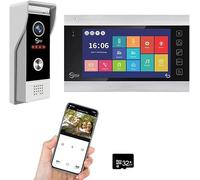 Video Intercom System, WiFi Video Doorbell Camera with Monitor 7 inch Wired Doorbell 1080P Camera,Supports Swipe Card Entry and Motion Detection,Two-Way Audio,Night Vision
