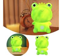 Video Lamp Kids Frog Shaped Night Light Rechargeable Silicone Frog Night Light Automatic Timing Turn Off Frog Night Lamp Animal Night Light For Girls Boys Nursery Home Night Light (Green, One Size)
