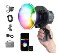 Video Light RGB, COLBOR CL60R RGB COB Continuous Output Lighting 65W 2700-6500K Full Color LED Studio Light CRI97+ TLCI98+ 13 Lighting Effects with APP Control for Photography, COB-Video-Light-LED-RGB