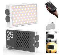 Video Light, ZHIYUN CINEPEER CM25 25W LED Camera Lighting for Pictures Video Recording with 2000mAh Battery Support Type-C USB Power Supply, TLCI≥97 CRI≥96 2700K-6200K Dimmable Panel Light