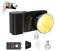 Video Light, ZHIYUN CINEPEER CX100 100W COB LED Light, 2700K-6500K, TLCI 97+ CRI 96+ Handheld Bicolor LED Video Light with Built-in Battery Type-C PD Fast Charging, Diffusion Dome