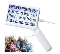 Video Magnifier for Reading and Low Vision, 4.3 Inch HD Handheld Electronic Magnifying Glass with 3X 5X 10x Zoom Lighted Digital Aid for Elderly Books Newspapers Close Work