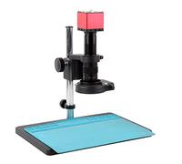 Video Microscope H_D 1080P HDMI Video Microscope Measuring Camera + 180X 300X 200X 500X Zoom Lens For PCB Soldering Phone Repair PCB inspection (Color : A, Size : 180X)