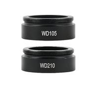 Video Microscope Lens, WD105/1X WD210/0.5X C-MOUNT Lens Industry Video Microscope Camera Auxiliary Objective s Lens for Microscopes(2pcs)
