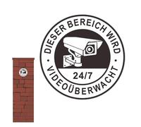 Video Observation Sign - 29x22cm Camera Observation Sign, Colors | PVC Waterproof Video Warning Sticker with Ease, Portable Camera Signs for Car Parking Lots Shops Home Business Safety
