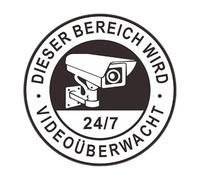 Video Observation Sign - Camera Signs For Properties, Adhesive 24 Hour Safety Warning Signs | All Activities Are Monitored Warning Signs For Nego