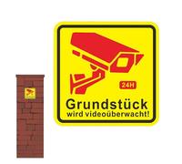 Video Observation Signs Outdoor - 24 Hour Decal, UV Protected Stickers, Security Warning Decals, Industrial Safety Labels | Property Area, Ideal For Monitoring Security