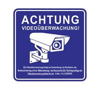 Video Observation Signs - Outdoor Security Warning, Adhesive 24-Hour Notice | UV Resistant Stickers, Heavy Duty Industrial Decal, Easy Apply Long Lasting Structure Product Home Business
