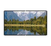Video Projection Screen - 4K HD Anti-Light Projector Curtain, 16:9 Large Foldable Portable Film Cloth, 60-130 Inch Home Cinema Screen for Indoor and Outdoor Use | For Office, Classroom, School