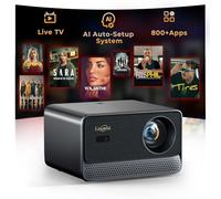 Video Projector Video Projector with HDMI eARC, WiFi, Bluetooth, Dolby Audio, Lisowod Portable Retro Projector for Home Theater