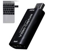 Video Recording Card - Black Video Recording Adapter, Low Latency Audio Grabber, Versatile Converter, Live Streaming, E-Sports Recording, Home Studio Content Creation, Compact