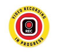 Video Recording in Progress Sticker - Premium 3M Vinyl Security Decal, CCTV Warning Sign for Cars, Homes, Offices, Dashcam, Taxis & HGV - Bubble-Free, Weatherproof & UV Resistant