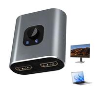 Video Selector, 2 Inputs 1 Output Adapter and Connector Plug and Play Display Adapter for PC Laptop Monitor TV Work Studio Classroom Control Room Video Conference Game Building
