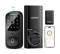 Video Smart Lock with Doorbell, 6 in 1 Keyless Entry Door Lock, Built-in WiFi Camera Deadbolt Lock for Front Door, Fingerprint, Keypad Code, App Control, Voice Control, Auto Lock, IP65, Video Calling