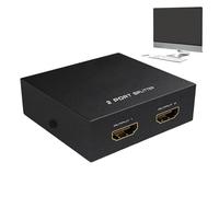 Video Splitter | 4K 1 in 2 out Adapter | Digital Video Splitter for Double Monitors - for Screen Mirroring Computer Laptop TV Projector Console
