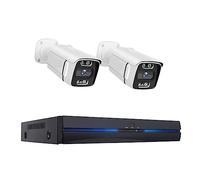 Video Surveillance Camera POE 4K 8MP 5MP Color Night Vision Security Wireless Wifi Outdoor CCTV IP NVR Speaker System Kit Good Image Quality(3T,2 Camera 8MP)