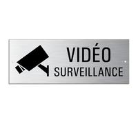 Video Surveillance Plate | 175 x 65 mm 2 times perforated aluminium material with digital print weatherproof and UV resistant