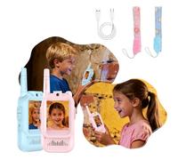 Video Walkie Talkies for 2 Pack Rechargeable Walkie Talkies(Pink Blue)
