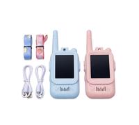 Video Walkie Talkies for Kids 2 Pack, 2.0" IPS Dual Camera with Photo Share & Voice Chat, Rechargeable Long Range