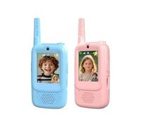 Video Walkie Talkies for Kids,2 Pack Handheld Rechargeable Kids Video Walkie Talkies with Screen,Long Range Ideal for Family Games,Indoor Play,Outside,Camping,Hiking
