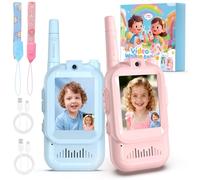 Video Walkie Talkies for Kids, 2 PCS Long Range Visual Walkie Talkies for Kids for 3 4 5 6 7 8 9 Years Old Boys and Girls, Family Games, Outdoor Toys Garden Games Birthday Toys Gift