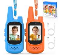Video Walkie Talkies for Kids with Camera & 2.0" LCD, Rechargeable Kids Walkie Talkies with Voice Changer, Long Range Indoor Outdoor Toys for Boys Girls Age 4-8, Birthday Gifts for Girls Boys